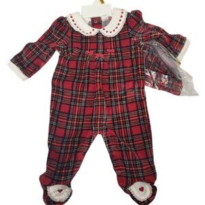 First Impressions Y2K Winter Footed Snap Bottom Winter Outfit 0-3 Months NWTs